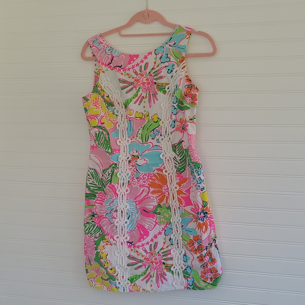 Lilly Pulitzer for Target Floral Mini Dress — Pink, Green, Blue, Orange